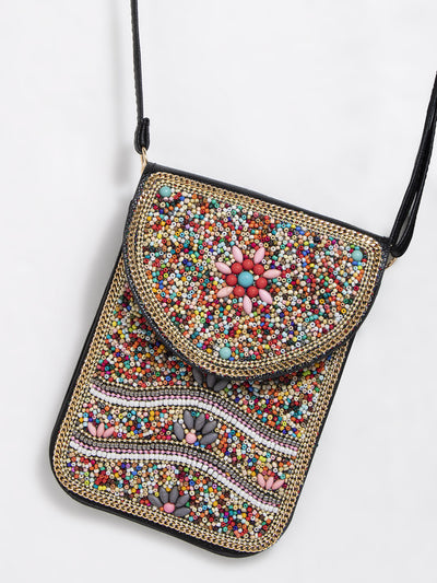 Bolsa Bohemia para Celular con Cuentas y Concha Marina - Image 7