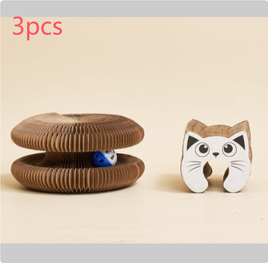 Rascador Ondulado para Gatos - Juguete Desestresante con Cartón Corrugado - Image 11
