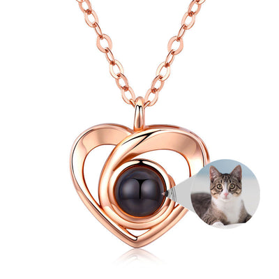 Collar Corazón de Plata S925 con Proyección de Foto Romántica - Image 6