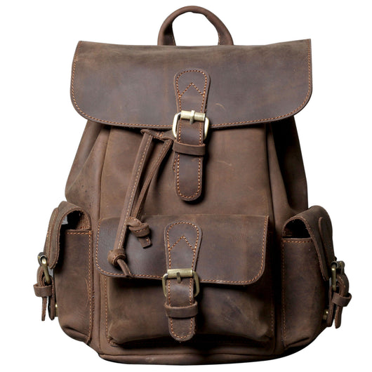 Mochila Pequeña de Cuero Genuino Crazy Horse para Mujer - Estilo Retro - Image 5