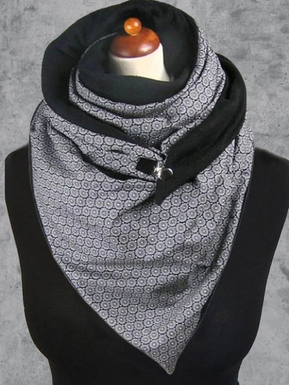 Bufanda Térmica Estampada de Felpa para Invierno