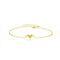 Pulseira feminina de ouro 14k dourada simples