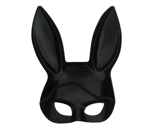 Máscara Facial Negra con Orejas de Conejo - Estilo Fashion - Image 12