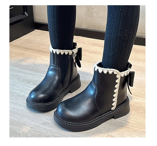 Botas de Cuero para Niñas con Forro de Terciopelo y Suela Flexible - Image 14