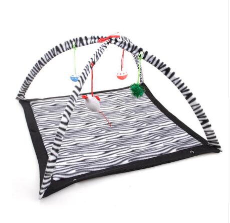 Casa de Juegos para Gatos Plegable con Hamaca y Juguetes Incluidos - Image 17