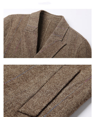 Abrigo de Cachemira Reversible para Hombre - Lana Doble Faz - Image 4