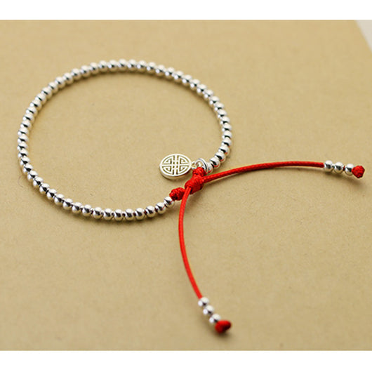 Pulsera de Plata Esterlina 925 con Cordón Rojo - Image 5