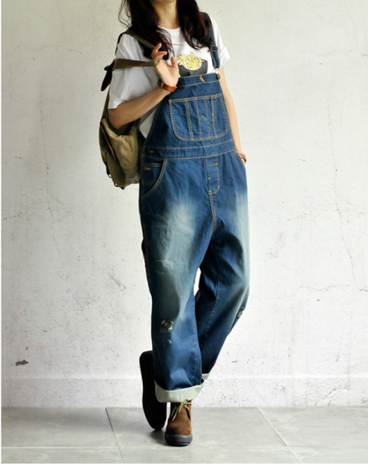 Pantalones Vaqueros Anchos Deslavados para Mujer - Estilo Casual Holgado - Image 17