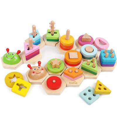 Puzzle de Formas de Madera para Apilar y Clasificar - Image 7