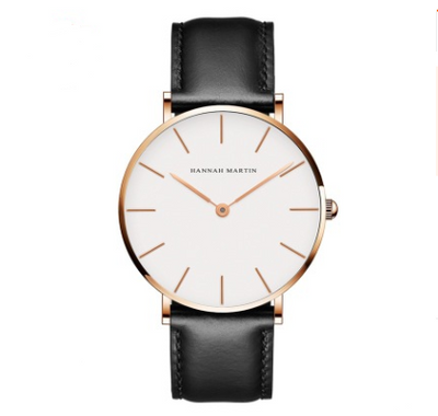 Reloj de Negocios Ultrafino Impermeable - Cuarzo Minimalista Unisex Negro - Image 25