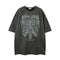Playera de Ante con Estampado Calavera Oscura para Hombre