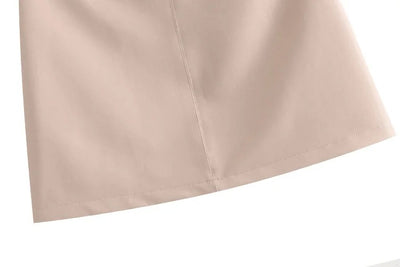 Traje Dos Piezas Mujer Primavera Khaki Suelto y Elegante - Image 19