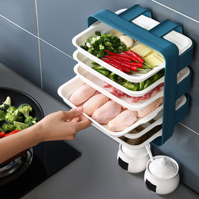 Repisa Flotante de Cocina Montada en Pared - Organizador Multifuncional