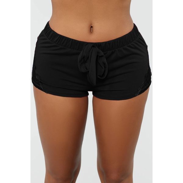 Shorts Deportivos de Yoga con Encaje y Patchwork para Mujer - Image 10