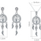 Earrings European and American cross-border hot-selling models S925 sterling silver plated tree of life dream catcher anti-allergic temperament ladies' earrings SCE457 925 sterling silver set
