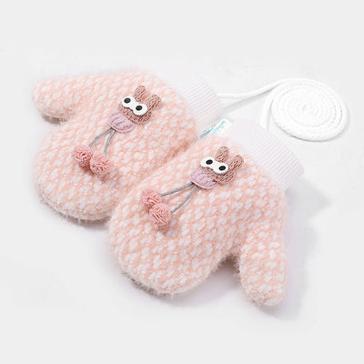Guantes tejidos cálidos para niños invierno exterior a prueba de viento con forro de terciopelo y diseños de dibujos animados - Image 7
