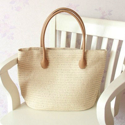 Bolsa de Playa Redonda Tejida a Mano - Bolso Cruzado de Ratán para Mujer - Image 7