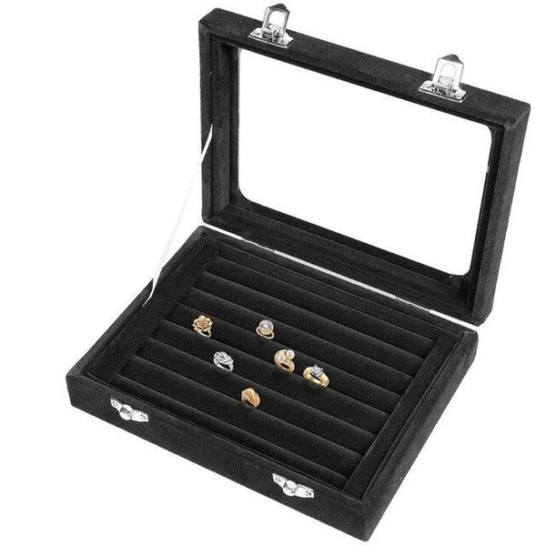 Caja Organizadora de Joyas con Compartimentos para Anillos, Pendientes y Collares