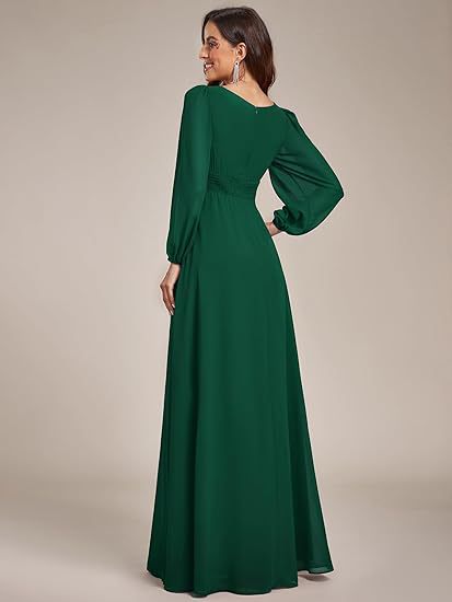 Vestido de Noche Largo en Gasa Elegante para Mujer - Image 18