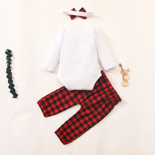 Conjunto Formal de 3 Piezas: Pantalón Cuadros con Corbatín - Image 16