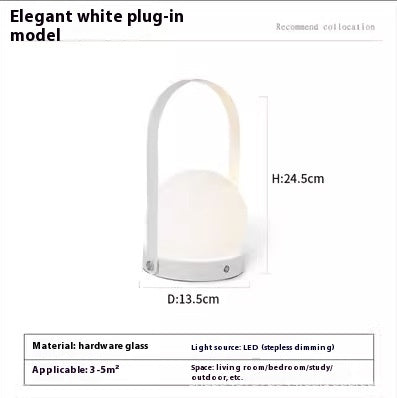 Lámpara de Mesa Portátil Nórdica Minimalista con Carga USB y Control Táctil - Image 13