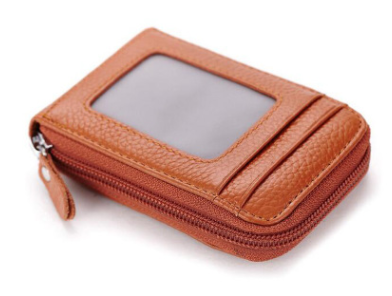 Cartera Organizadora de Cuero Genuino para Tarjetas - Diseño Compacto para Mujer - Image 4