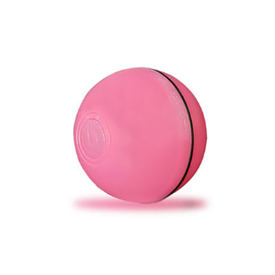 Light green spherical cat toy with a black band, designed for rolling and interactive play. - Image 4