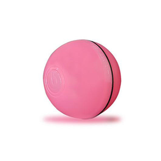 Light green spherical cat toy with a black band, designed for rolling and interactive play. - Image 4