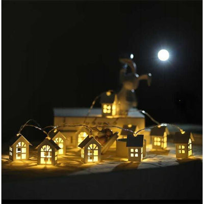 Guirnalda LED Navideña 2M - 10 Luces Decorativas Estilo Casita para Árbol y Eventos - Image 3