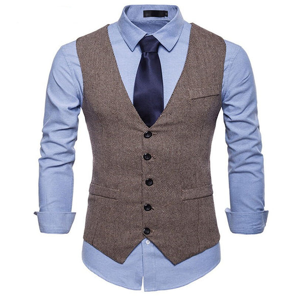 Chaleco de Traje Ejecutivo Clásico para Hombre - Lana Premium Estilo Europeo