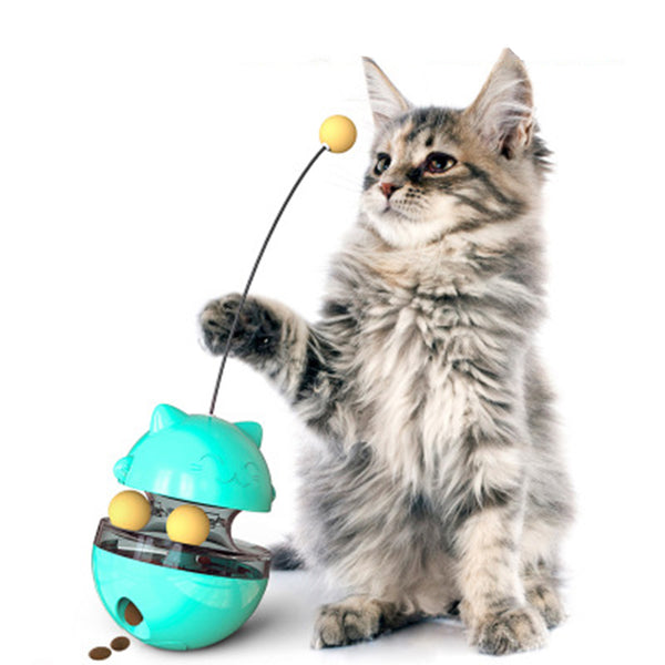 Juguete Interactivo Gato de la Suerte con Pista Giratoria y Bola