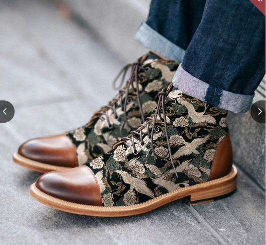 Botas Martin de Caña Baja con Cordones Frontales para Hombre