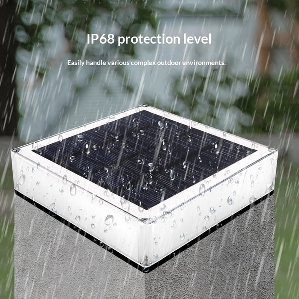 Faro Solar Cuadrado para Jardín y Patio - Iluminación Exterior Automática