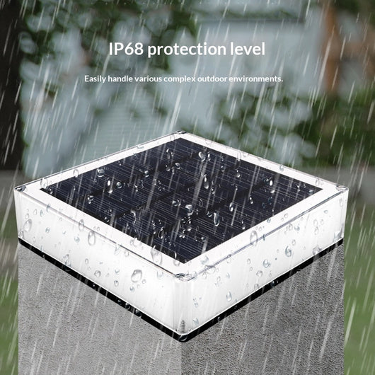 Faro Solar Cuadrado para Jardín y Patio - Iluminación Exterior Automática