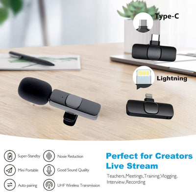 Micrófono Inalámbrico Lavalier Portátil para Grabación de Audio y Video - Image 3