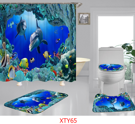 Cortina de Baño con Impresión Digital Océano