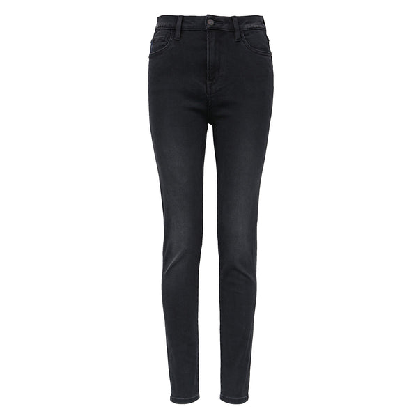 Jeans Skinny Negros de Algodón Elástico para Mujer