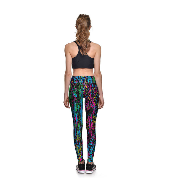 Leggings Estampado Graffiti Digital Cintura Alta 7/8