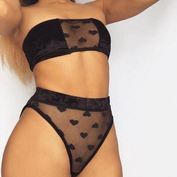 Conjunto de Lencería de Encaje Elegante