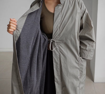 Abrigo Largo Tipo Gabardina para Mujer Talla Grande - Primavera y Otoño - Image 21