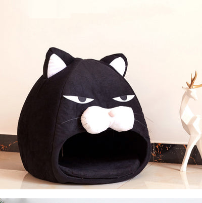 Casa Cama para Gatos con Nido Acogedor y Tapete Absorbente - Image 6