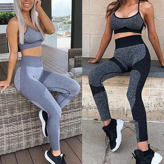 Conjunto de Yoga Cintura Alta con Elástico Deportivo - Image 4