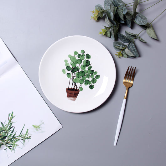 Plato Decorativo Hoja Verde Estilo Nórdico - Image 13