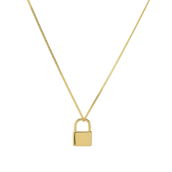 Dije Candado en Plata 925 y Oro 18K