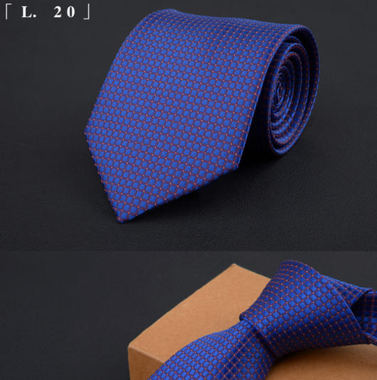 Corbata Ejecutiva Premium 8cm - Diseño Clásico Negro, Rojo y Azul - Image 24