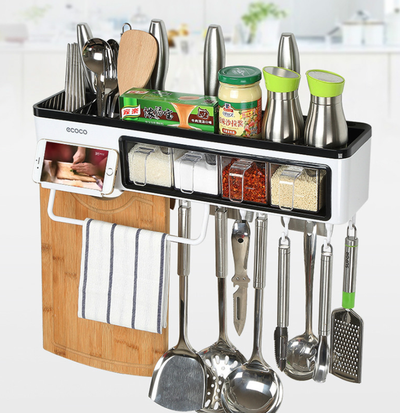 Organizador de Cocina Mural Multifuncional con Almacenamiento de Especias