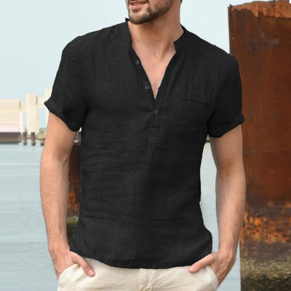 Camisa de Lino Casper - Elegancia Casual para Hombre