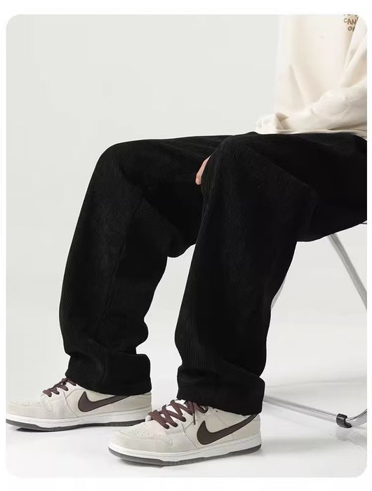 Pantalones de Pana Rectos Anchos con Forro Polar - Pantalones Casuales Cómodos - Image 9