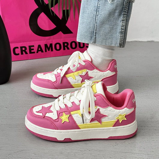Zapatillas Deportivas Retro Hong Kong Estilo Contraste Estrella Ligeras Tendencia - Image 6
