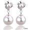 Tassel Clip Sterling Silver Pearl Earrings For Women Large Silver B